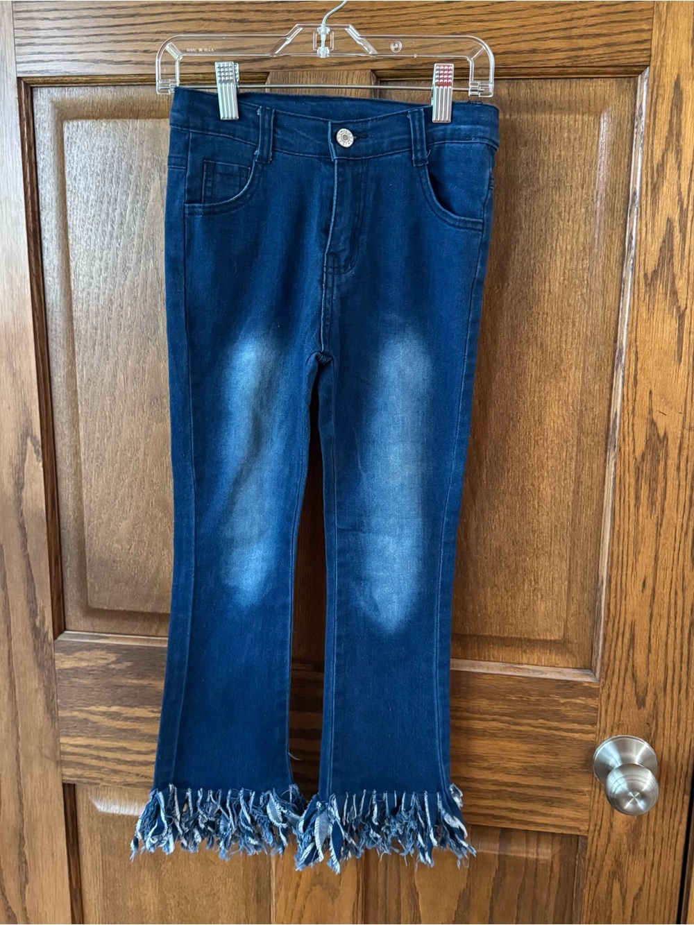 Girls Boutique jeans with fringed hem